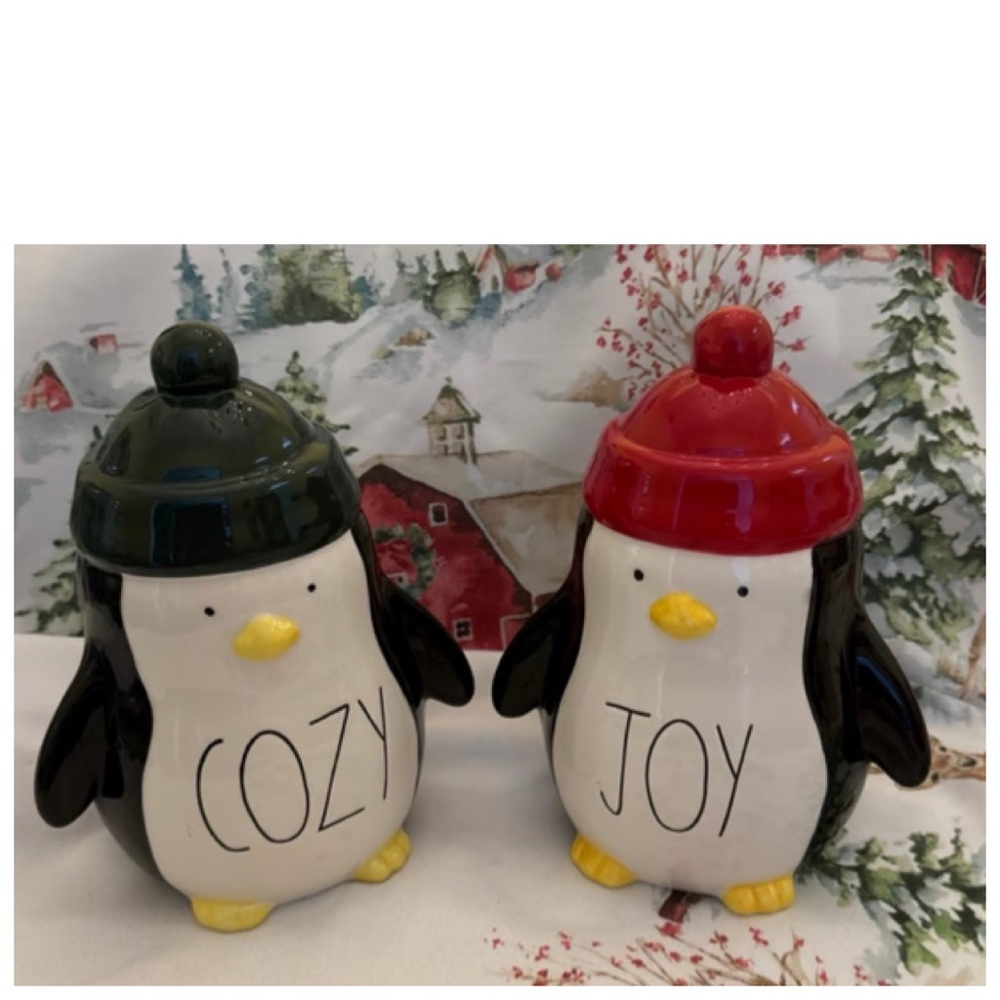 NEW Rae Dunn Cozy & Joy Penguin Set Holiday Decor